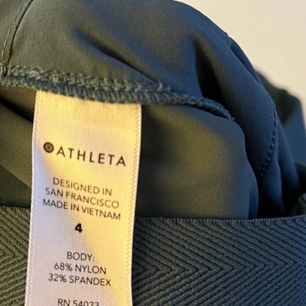 Athleta Cosmic Kick Flare Pull On Pocket Pants Dusty Blue Size 4 / Medium $128 - Picture 7 of 7